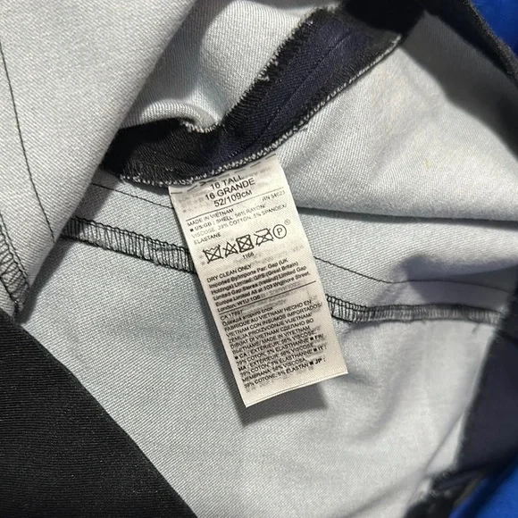 Banana Republic Black and Blue Striped Stretch Faded Denim Dress 16 Tall - Picture 14 of 14